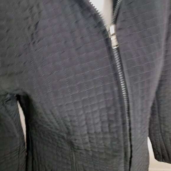 Esprit Quilted Jacket Womens Small Black Mid Length Hooded Zippered Pocket - Picture 12 of 12